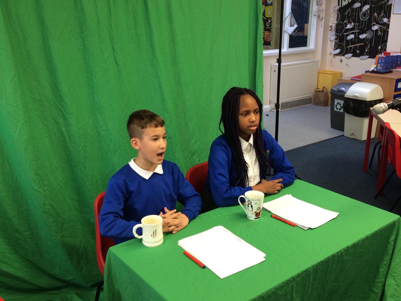 Year 6 Filming Extreme Weather Reports