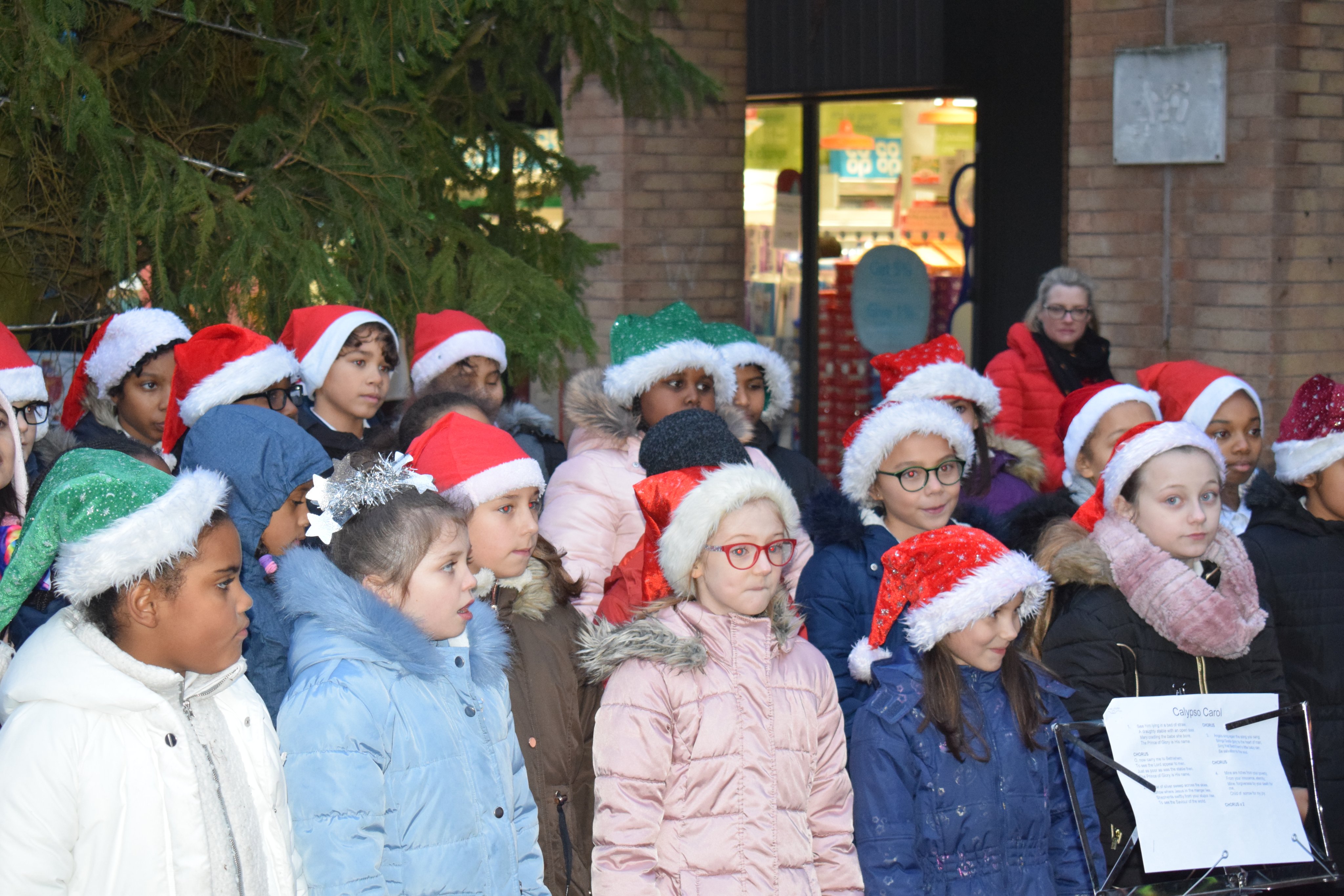 Choir Singing at the Meadows Christmas Light Switch On