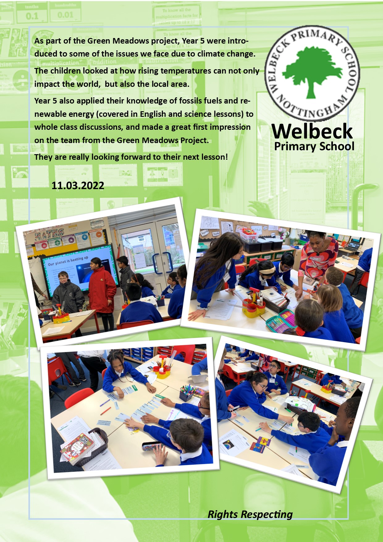 Year 5 Green Meadows Climate Change Workshop